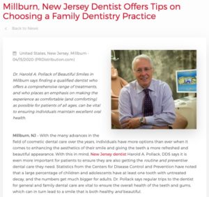 Millburn, New Jersey dentist Harold A. Pollack, DDS explains how to choose the best family dentist.